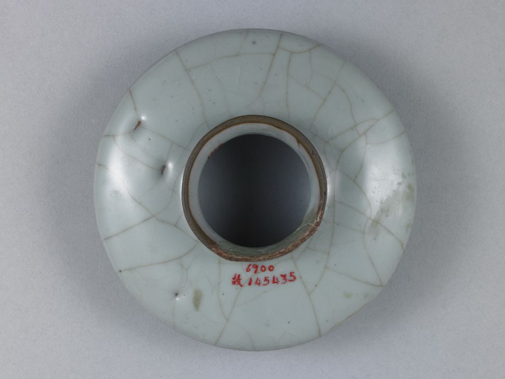 图片[2]-Blue glaze lamp holder of official kiln-China Archive